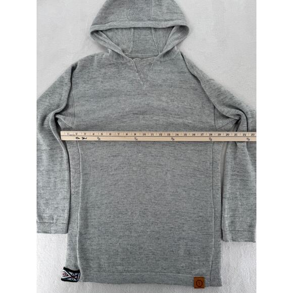PAKA Hoodie Sweater Size Large Royal Alpaca Wool Gray Handknit Peru L Unisex - Picture 8 of 8